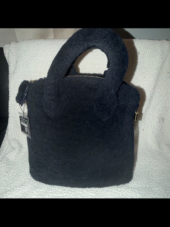 Louis Vuitton Handbags - Louis Vuitton Shearling Top-Handle Shoulder Bag navy blue